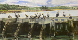 Pelicans at the Lighthouse on Hilton Head Island, SC image 0