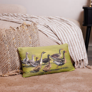 Waddle, Waddle (Ducks &amp; Goose 12x20 Pillow) image 0