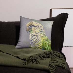 Oliver the Parrot on a Basic Pillow image 0