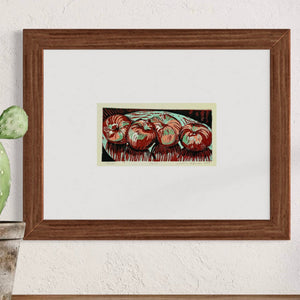 Apples $25 (hand-pulled reduction linocut) image 0
