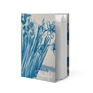 Daffodils in Blue --Hardcover lined journal matte image 1