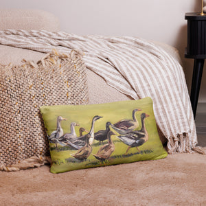 Waddle, Waddle (Ducks &amp; Goose 12x20 Pillow) image 1