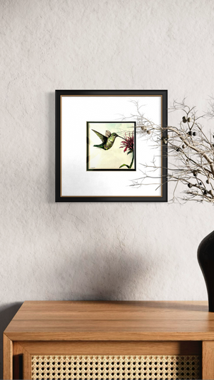 Hummingbird with Blossom