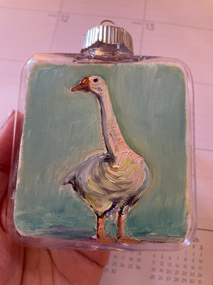 Gertrude the Goose (Hand-Painted) (3" Square Ornament)
