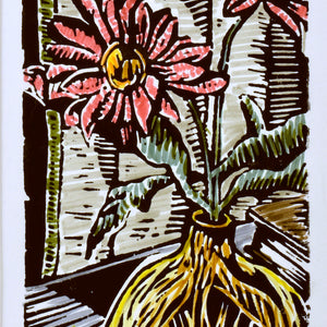 Flower, Vase and Books (Unframed) image 0